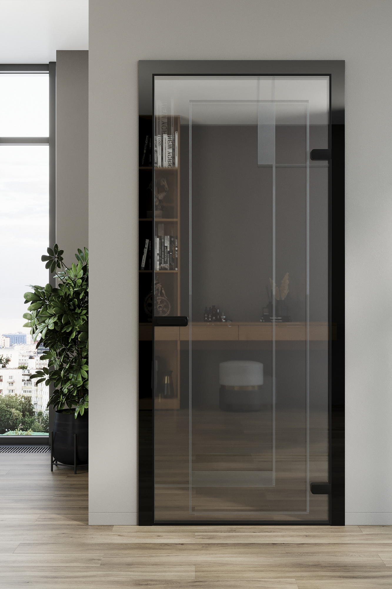 Дверь межкомнатная Playline. Стекло